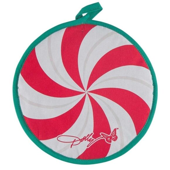 Dolly Parton Candy Cane Swirl Oranament Pot Holder - Picture 3 of 7